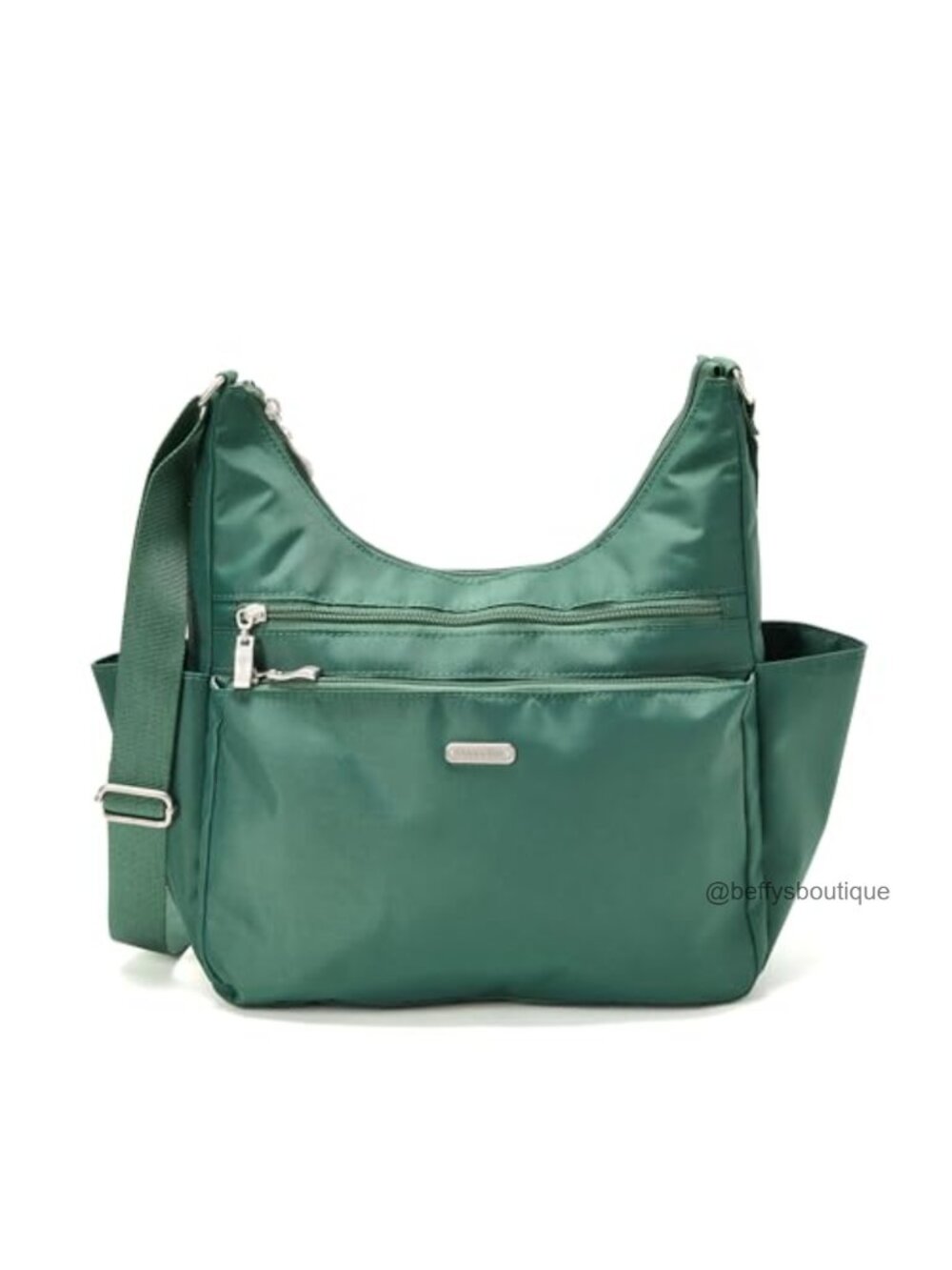 Lightweight Nylon Hobo Crossbody Bag RFID Travel Purse w Luggage Sleeve